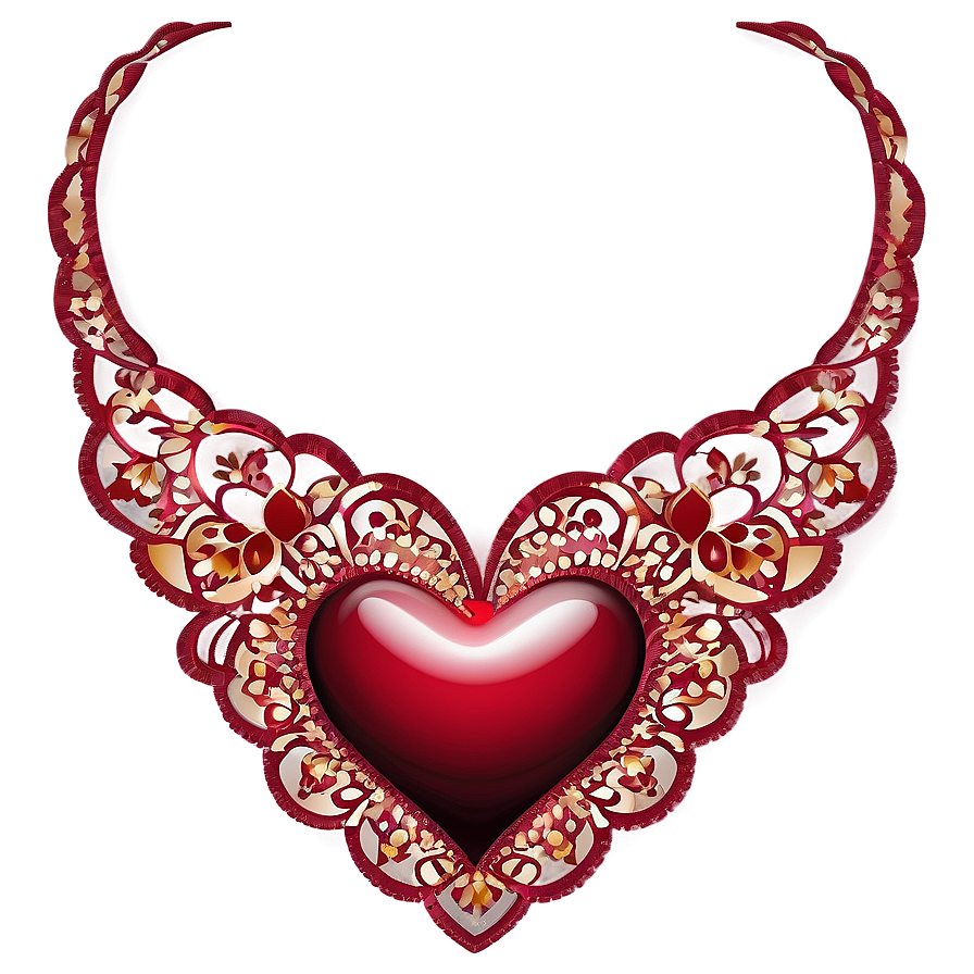 Romantic Lace Heart Png 82 PNG Image