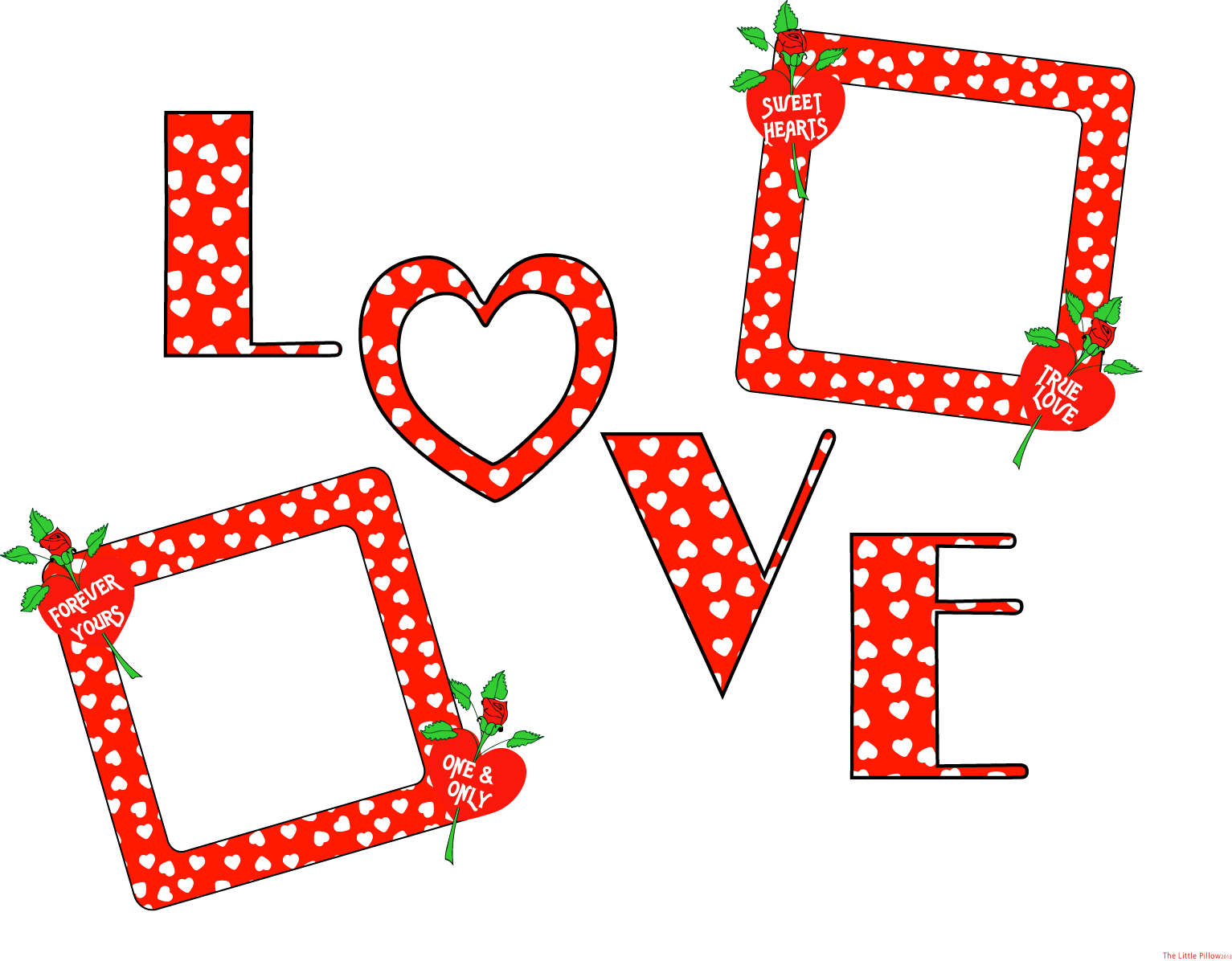 Romantic Love Frameswith Hearts PNG Image