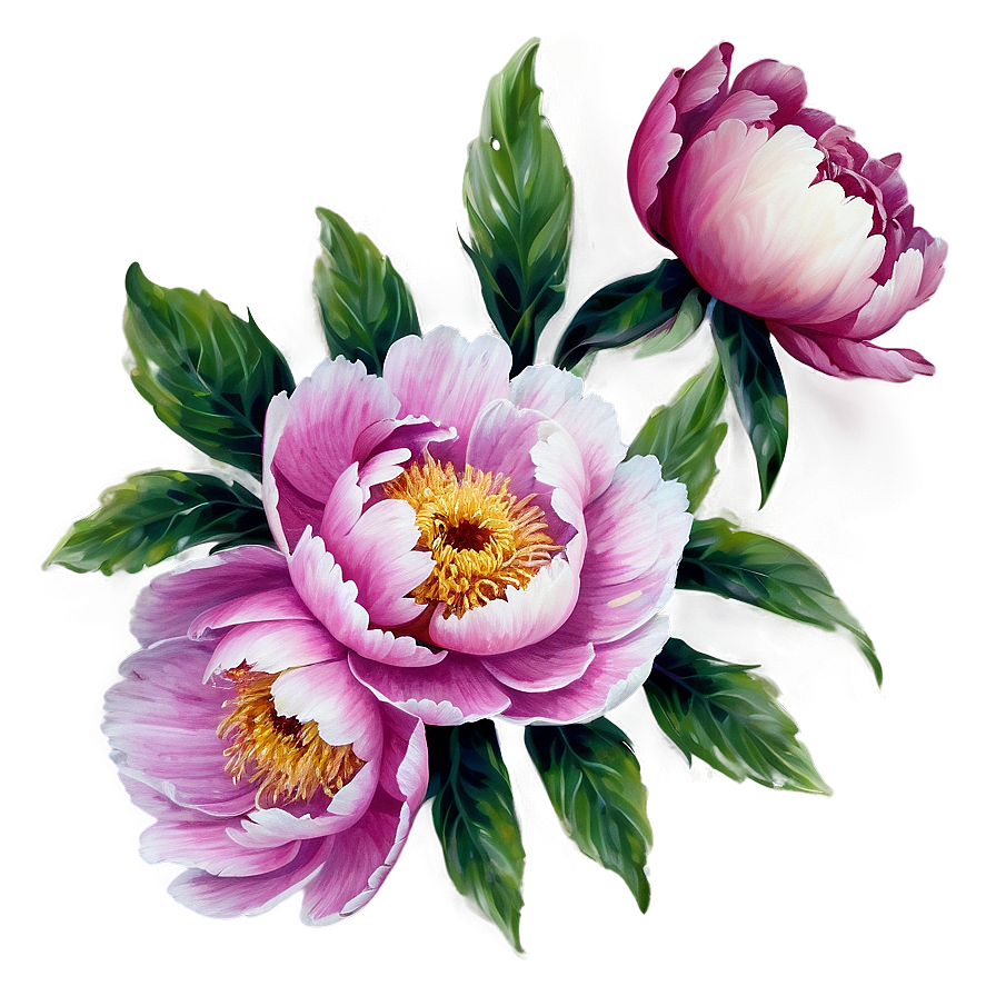 Romantic Peony Pattern Png 06262024 PNG Image