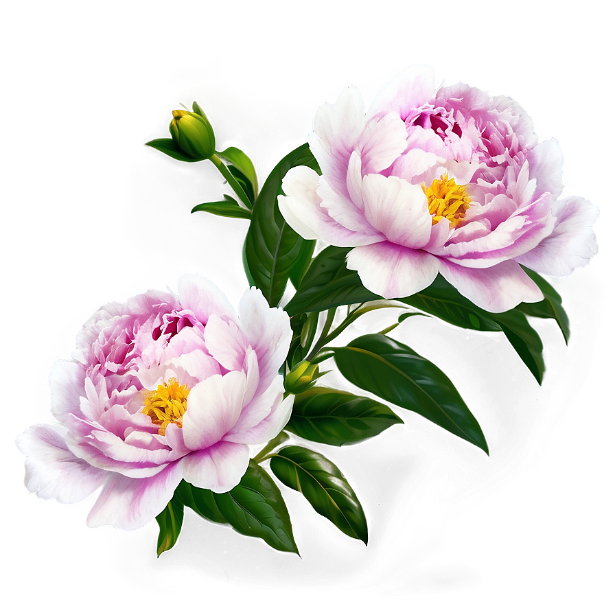 Romantic Peony Pattern Png Yfu PNG Image