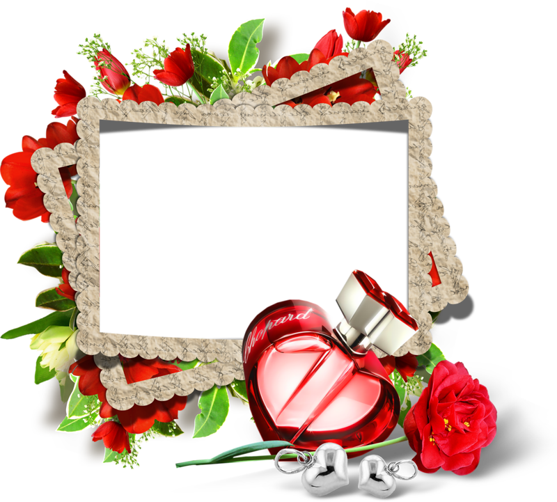 Romantic Perfume Love Frame PNG Image