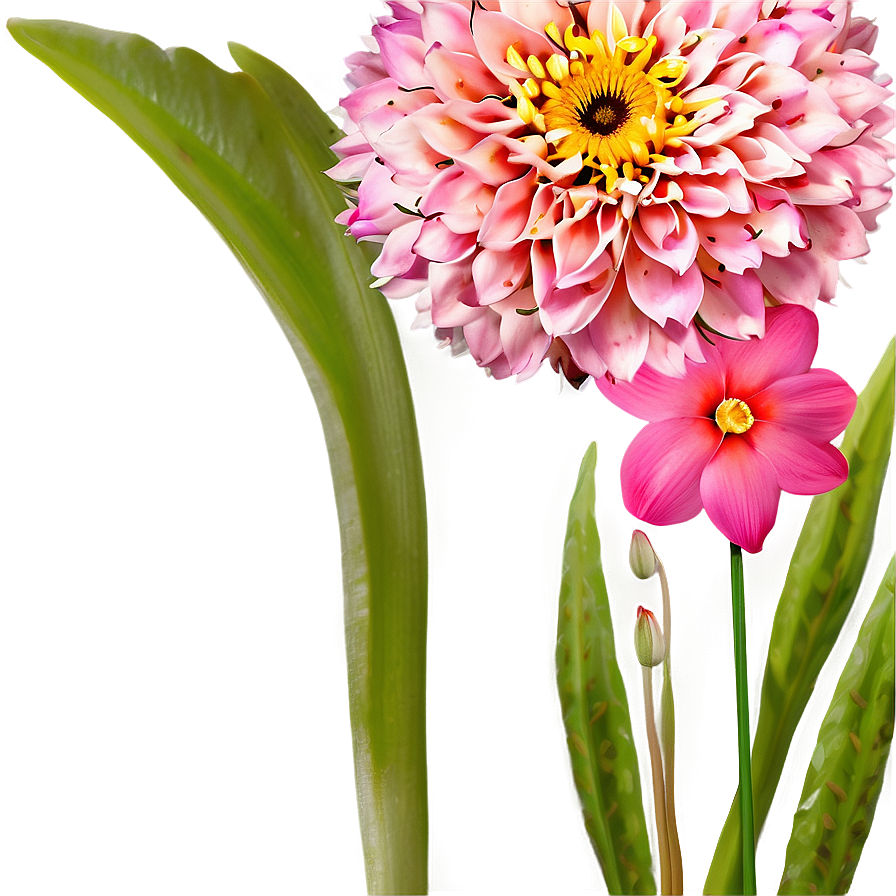 Romantic Pink Flowers Png Ykn19 PNG Image