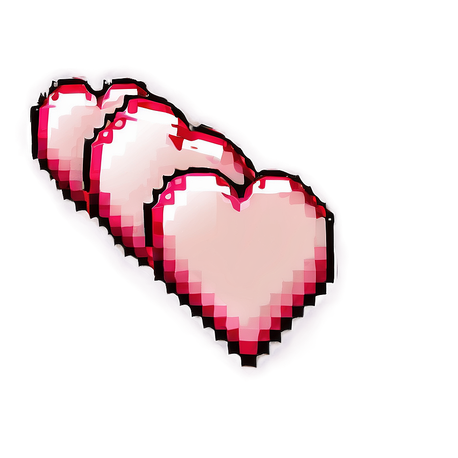 Romantic Pixel Heart Png 05252024 PNG Image