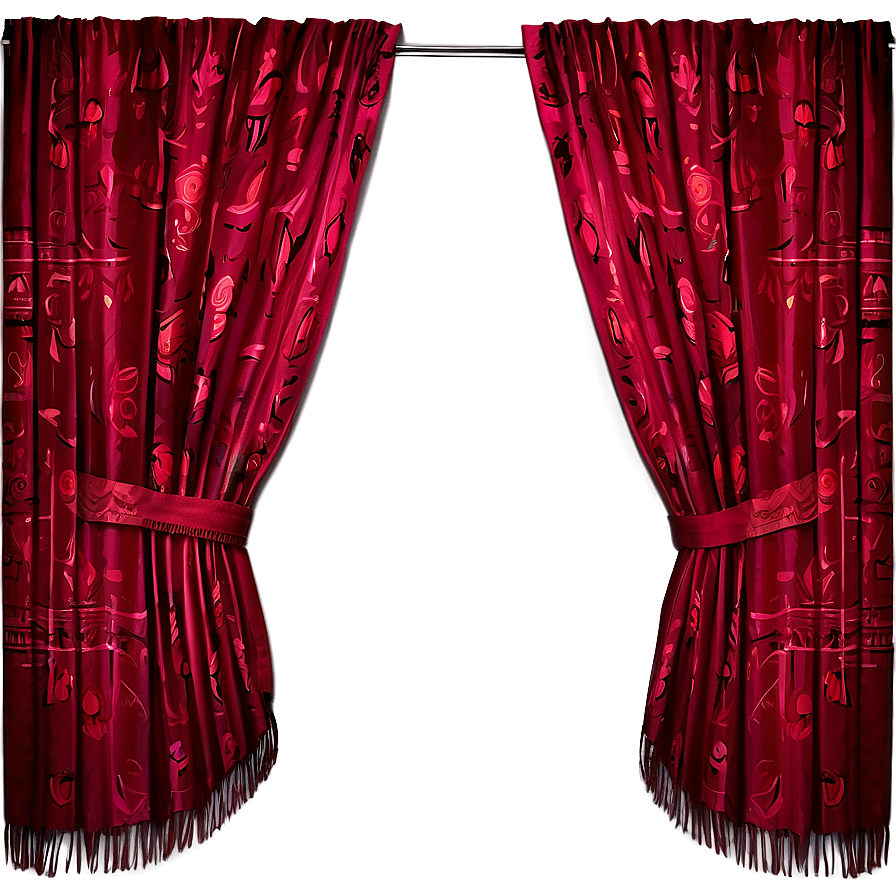 Romantic Red Curtain Png 82 PNG Image