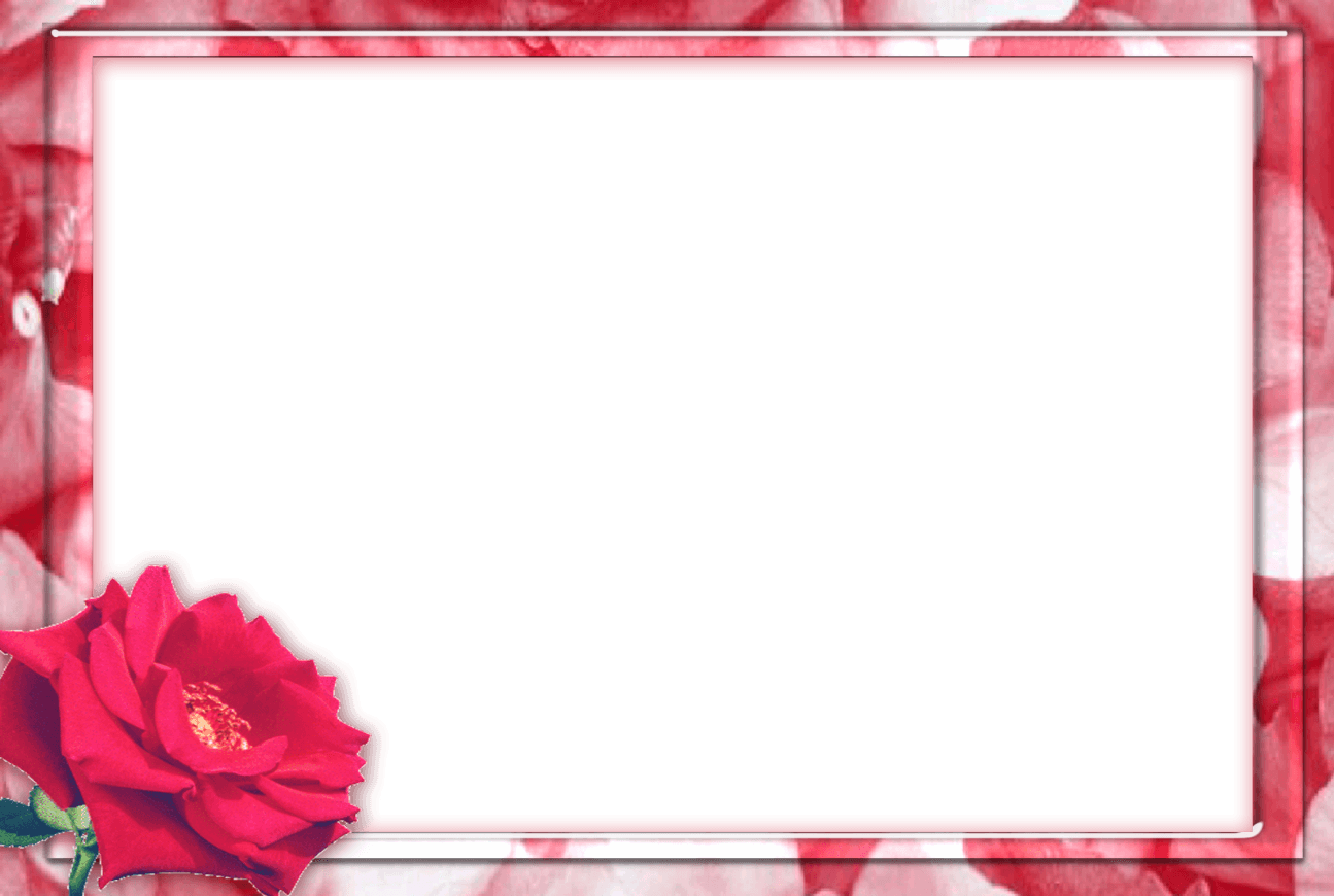 Romantic Red Rose Love Frame.png PNG Image