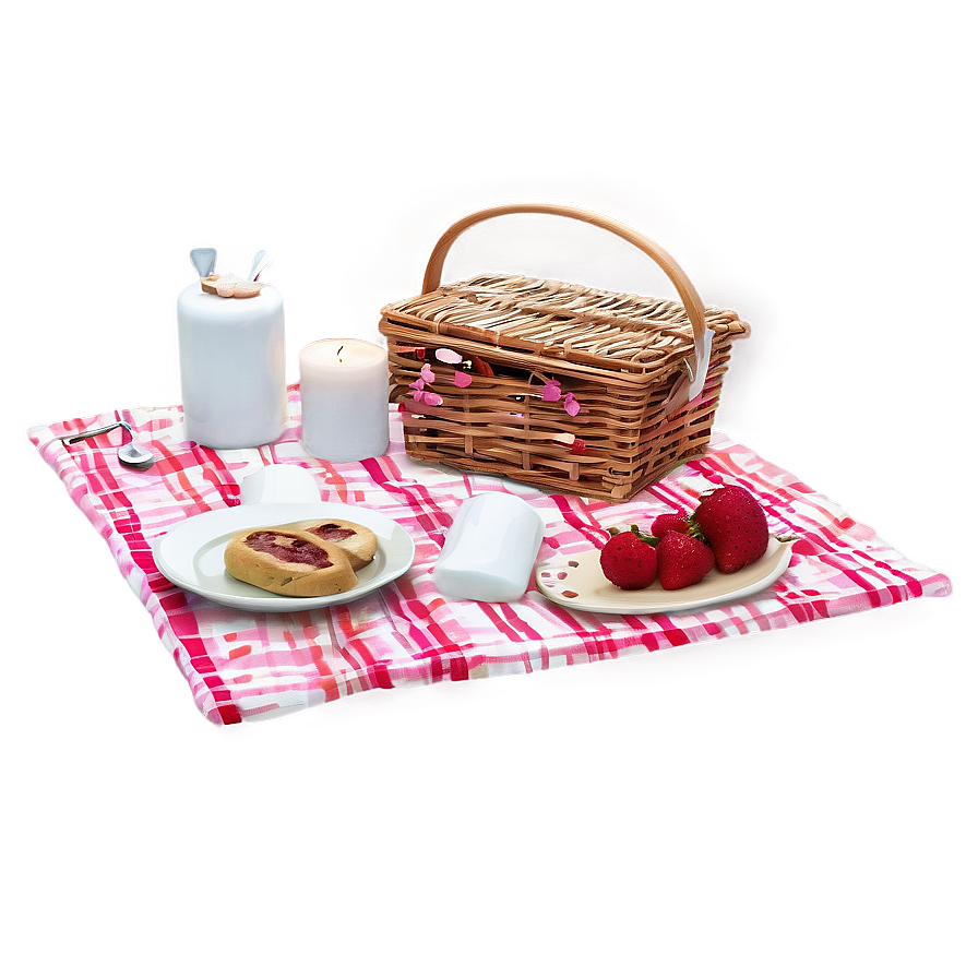 Romantic Valentine's Day Picnic Png 19 PNG Image