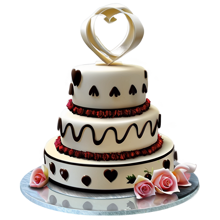 Romantic Wedding Cake Png 06122024 PNG Image