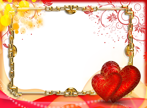 Romantic Wedding Frame Design PNG Image