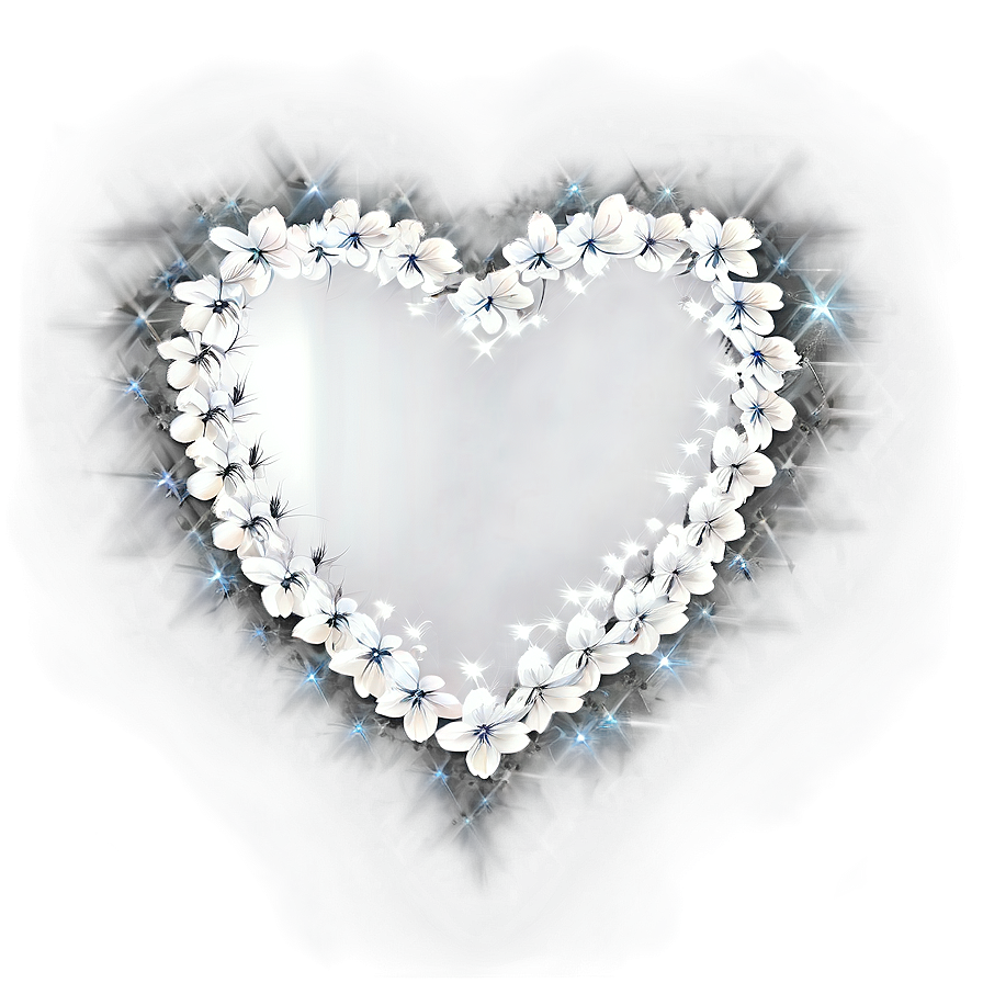 Romantic White Hearts Png Bnx PNG Image