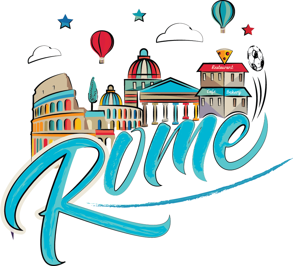 Rome Cityscape Artistic Illustration PNG Image