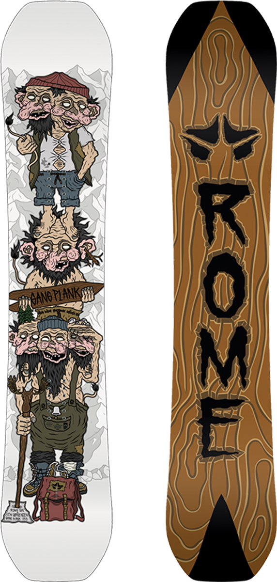 Rome Snowboard Artwork PNG Image