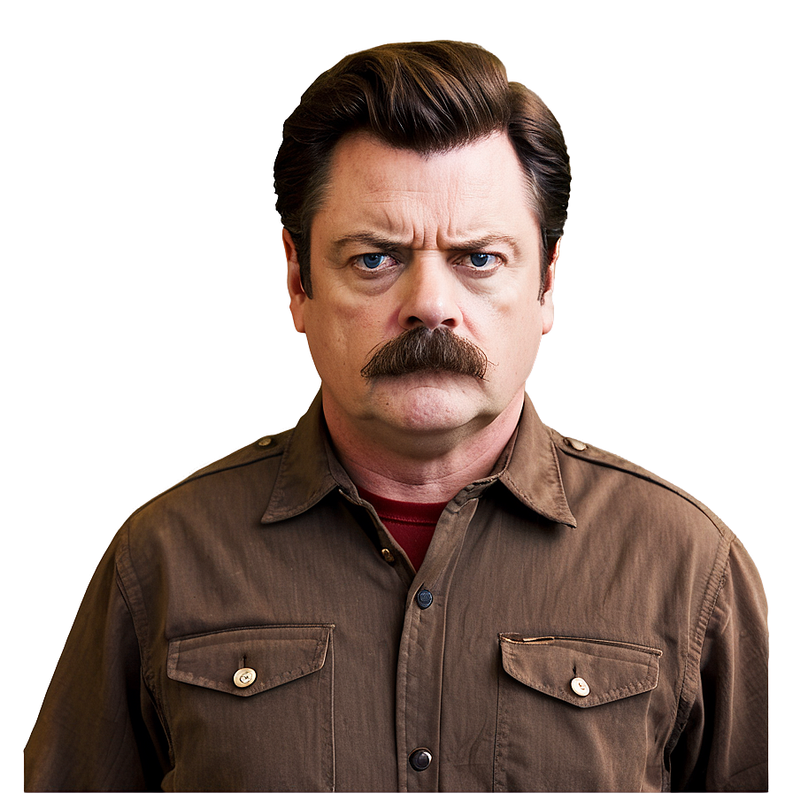 Ron Swanson Stare Png 36 PNG Image