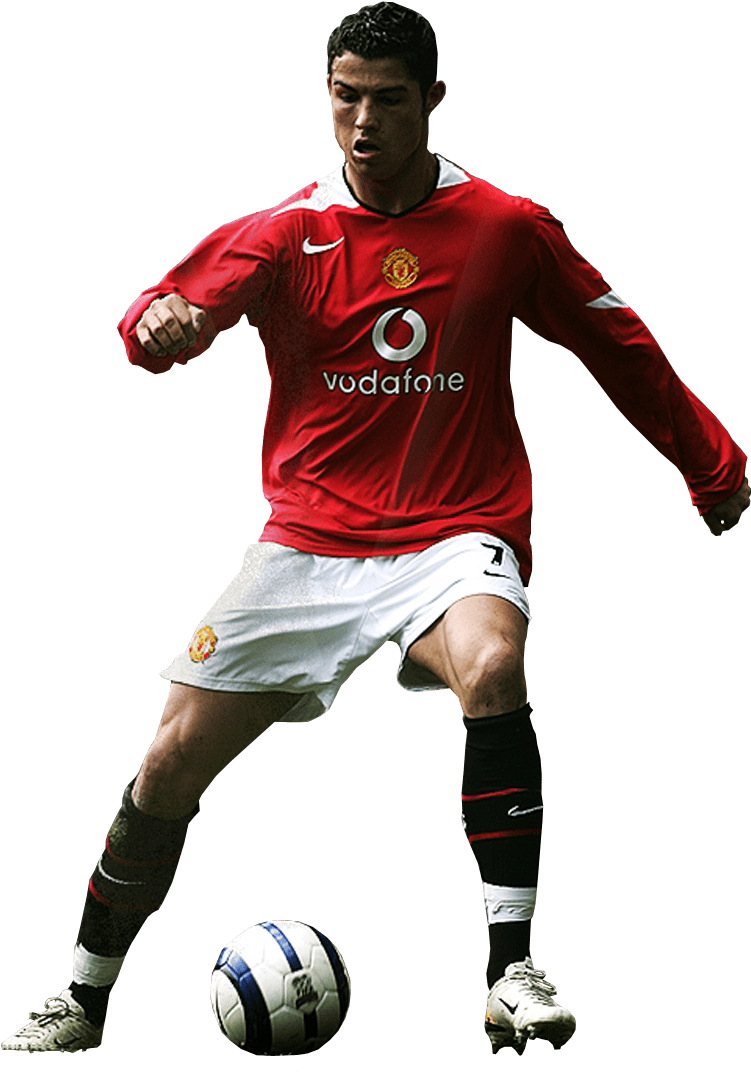 Ronaldo Manchester United Action PNG Image