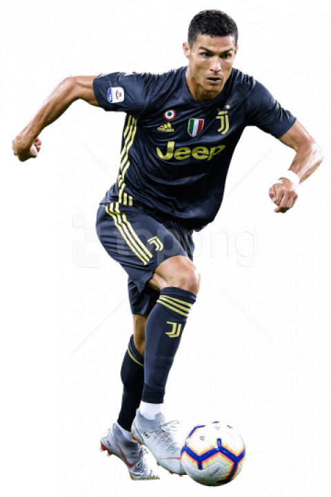 Ronaldoin Action Juventus Kit PNG Image