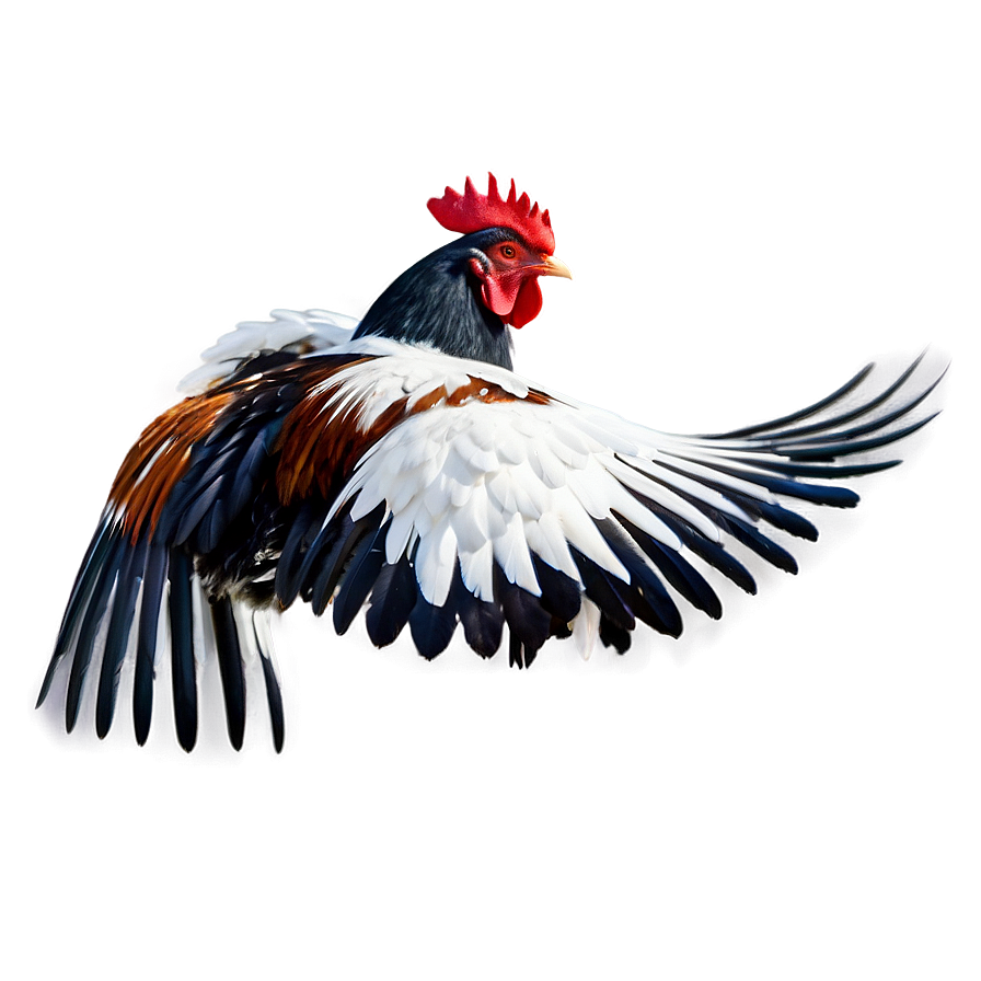 Rooster In Flight Png Lmi PNG Image