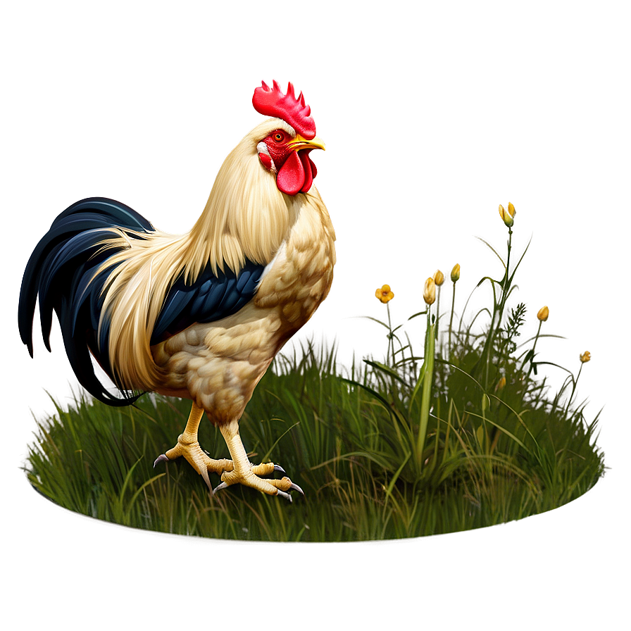 Rooster In Grassland Png 97 PNG Image