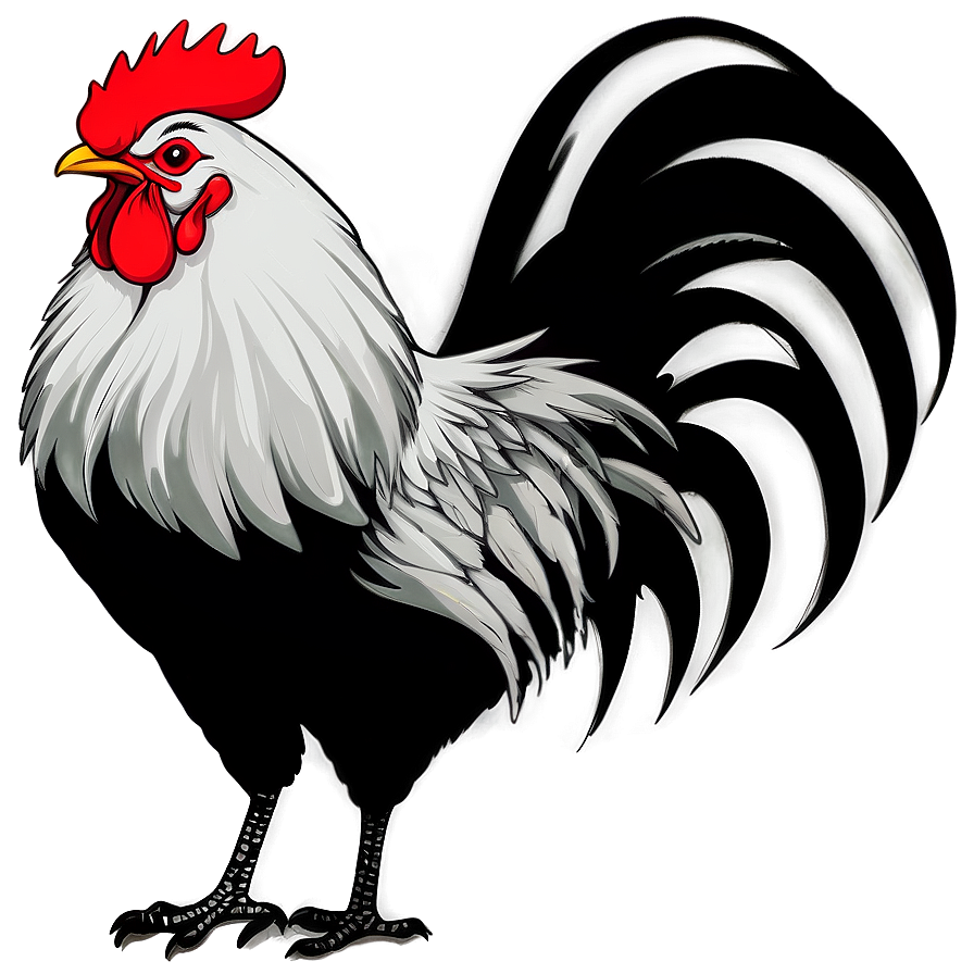 Rooster Silhouette Clipart Png Mch61 PNG Image