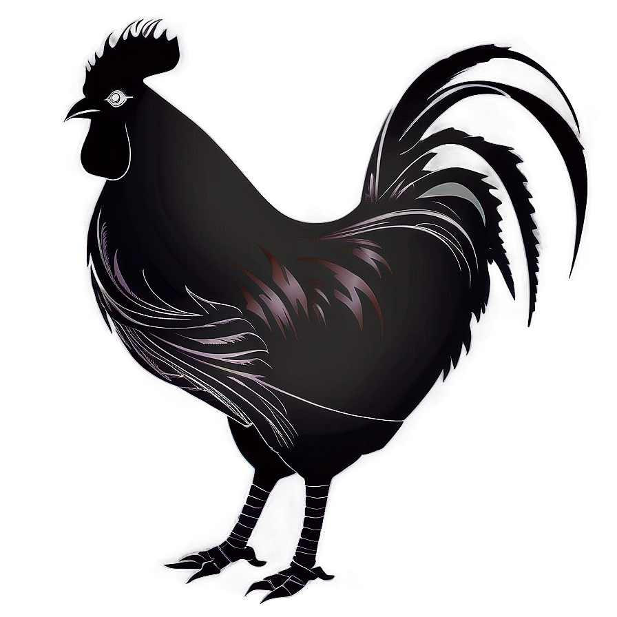 Rooster Silhouette Clipart Png Wvs83 PNG Image