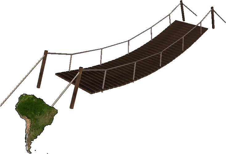 Rope Bridge Over Water3 D Rendering PNG Image