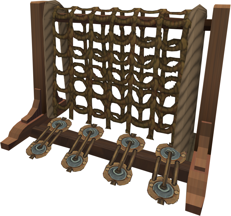 Rope Climbing Obstacle3 D Model PNG Image