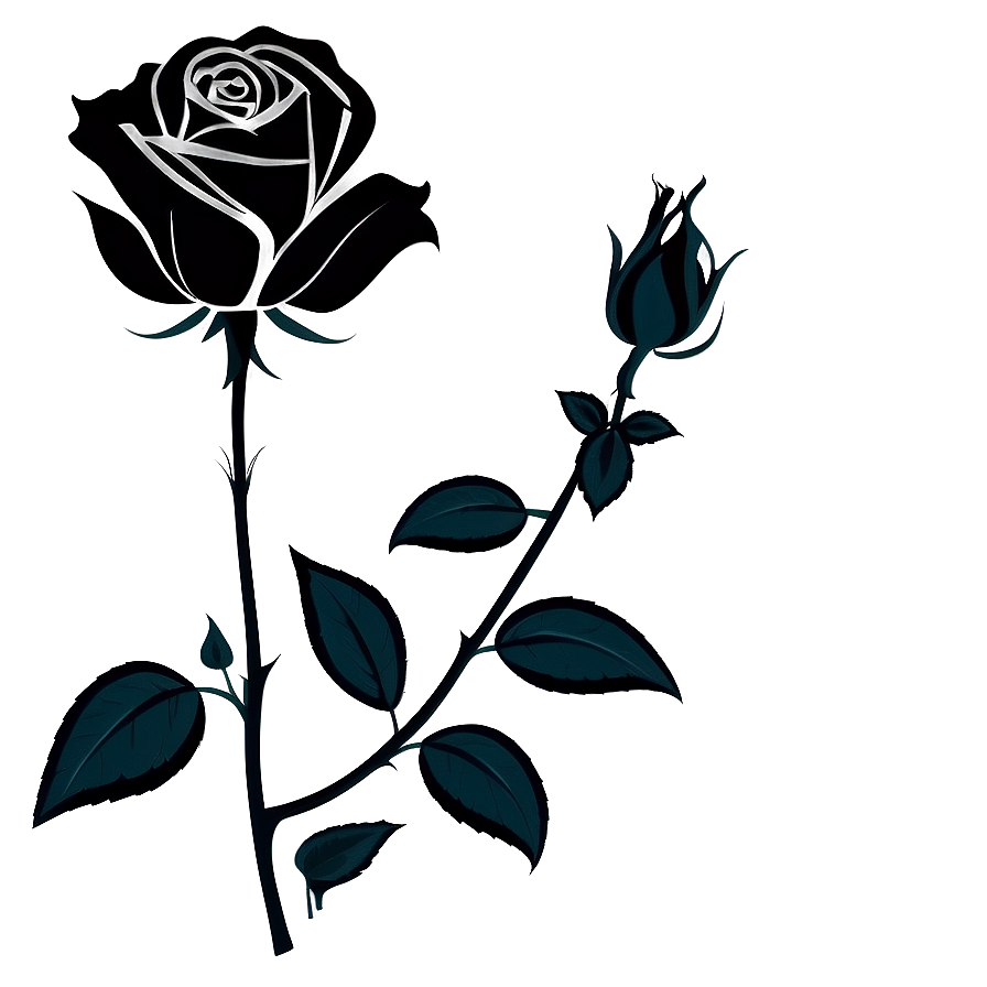 Rose Black And White Wallpaper Design Png Xkc PNG Image