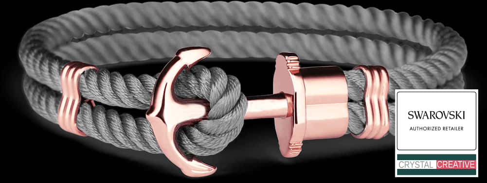 Rose Gold Anchor Bracelet PNG Image