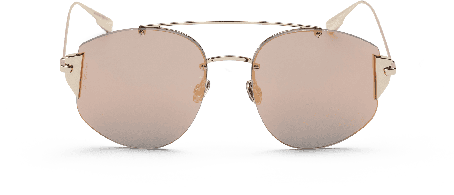 Rose Gold Aviator Sunglasses PNG Image