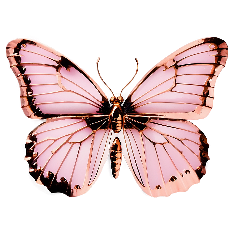 Rose Gold Butterfly Montage Png Lho PNG Image