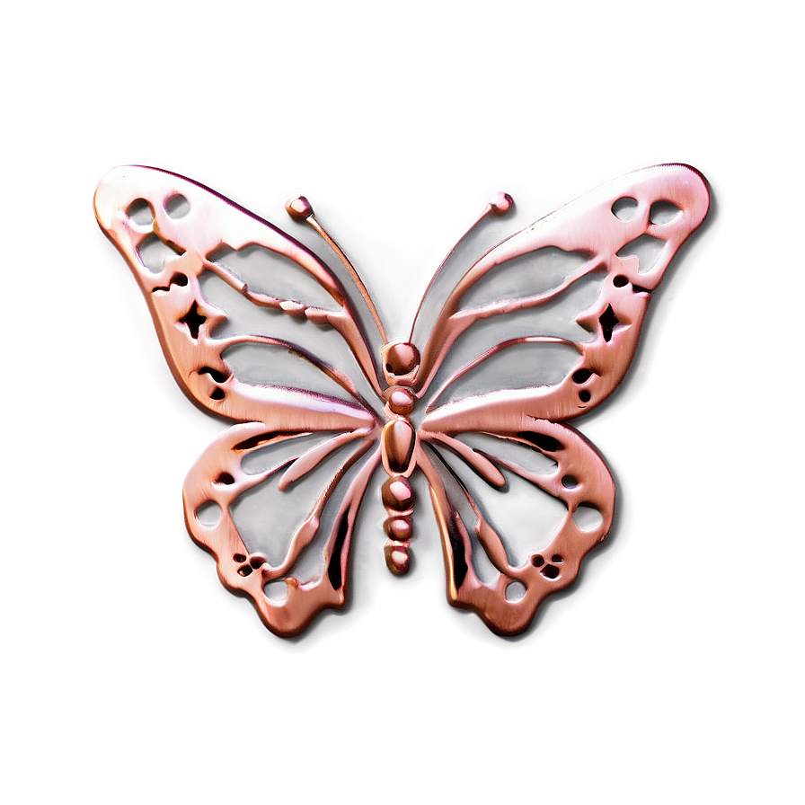 Rose Gold Butterfly Pattern Png 52 PNG Image