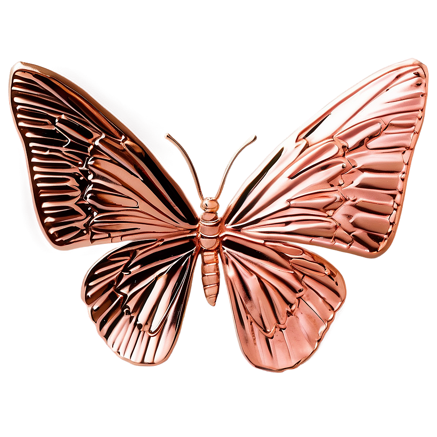 Rose Gold Butterfly Textile Png 36 PNG Image