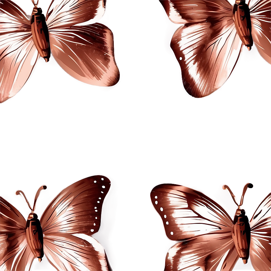 Rose Gold Butterfly Wallpaper Png 06282024 PNG Image