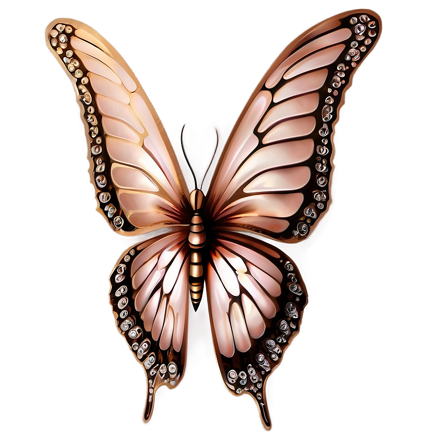 Rose Gold Butterfly Wing Png 06282024 PNG Image