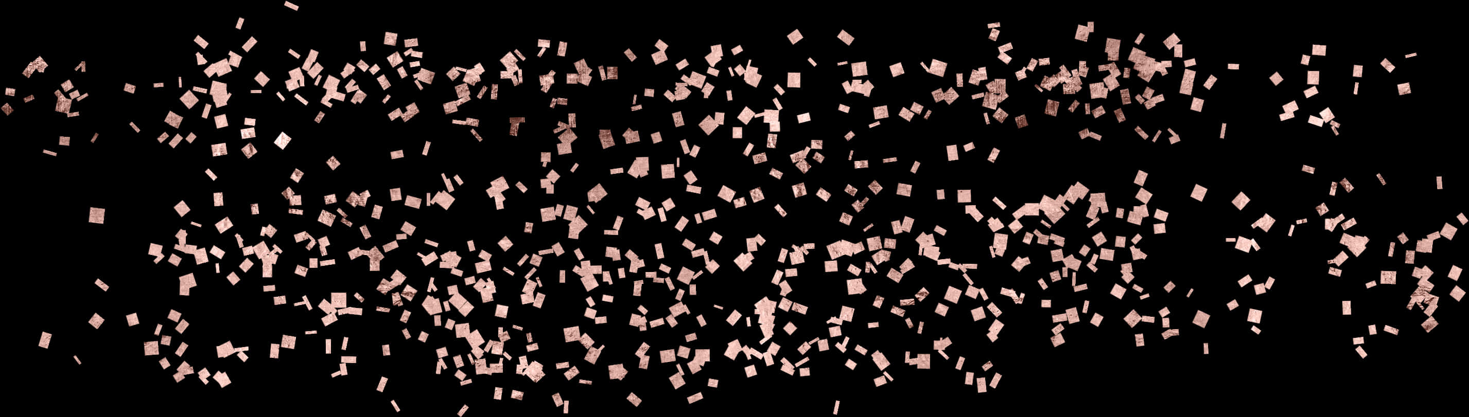 Rose Gold Confetti Celebration PNG Image