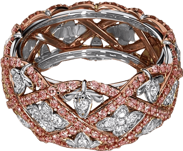 Rose Gold Diamond Bracelet PNG Image