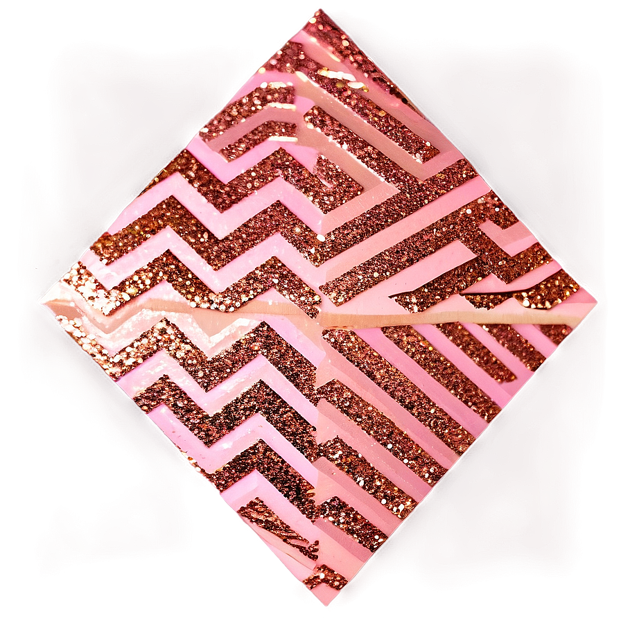 Rose Gold Glitter Chevron Png Qyc64 PNG Image