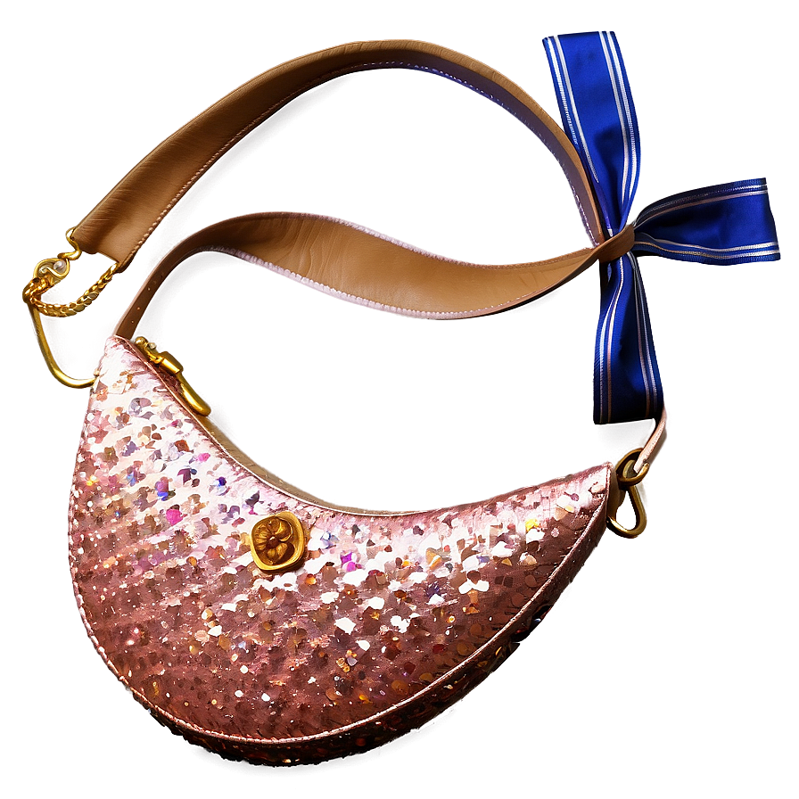 Rose Gold Glitter Handbag Png 06252024 PNG Image