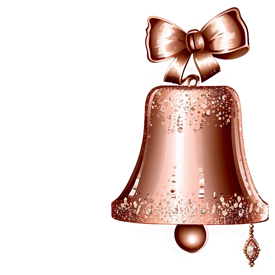 Rose Gold Glitter Wedding Bells Png 88 PNG Image