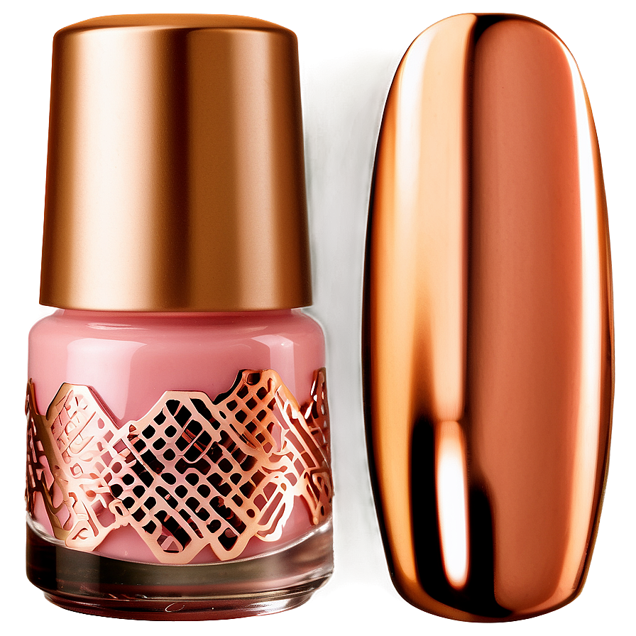 Rose Gold Nail Polish Bottle Png 06292024 PNG Image