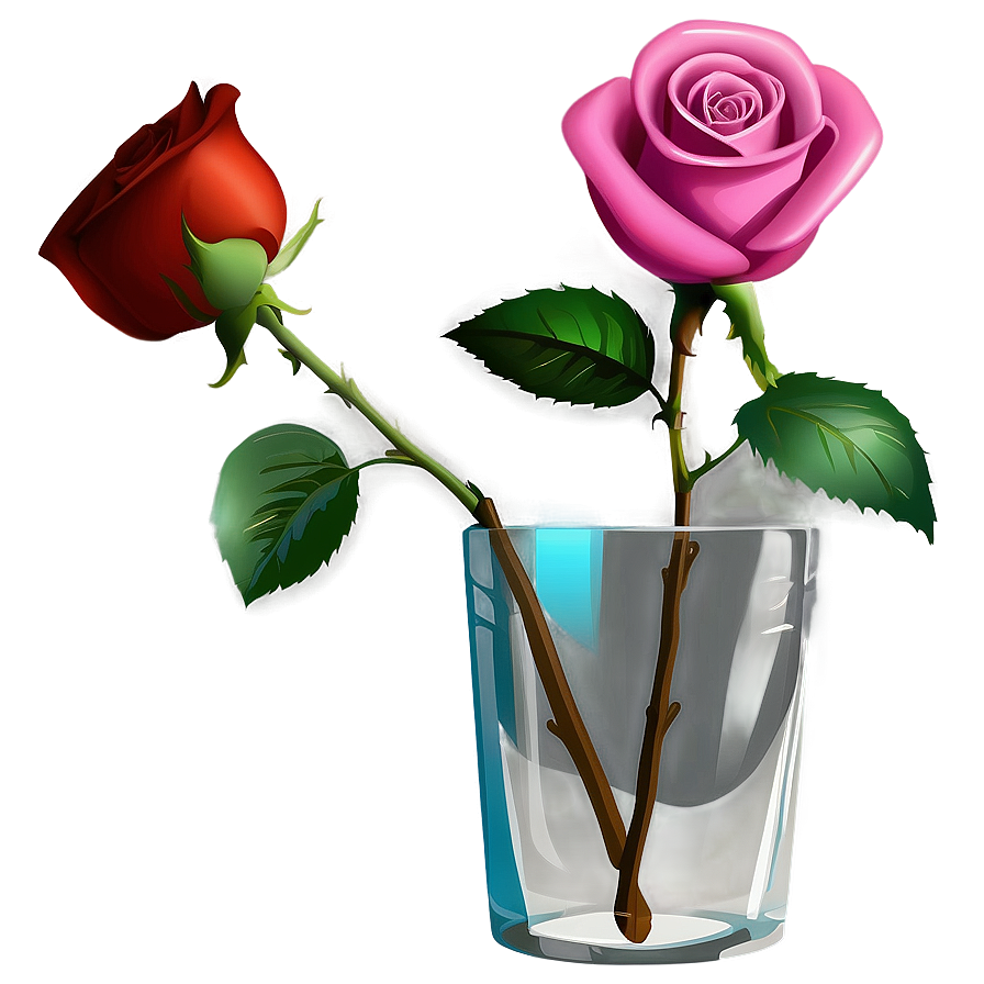 Rose In Vase Clipart Png 06272024 PNG Image