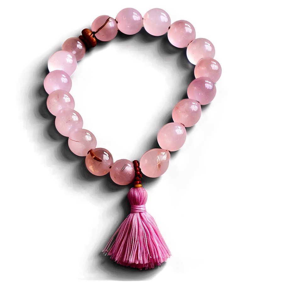 Rose Quartz Mala Beads Png Kdl47 PNG Image