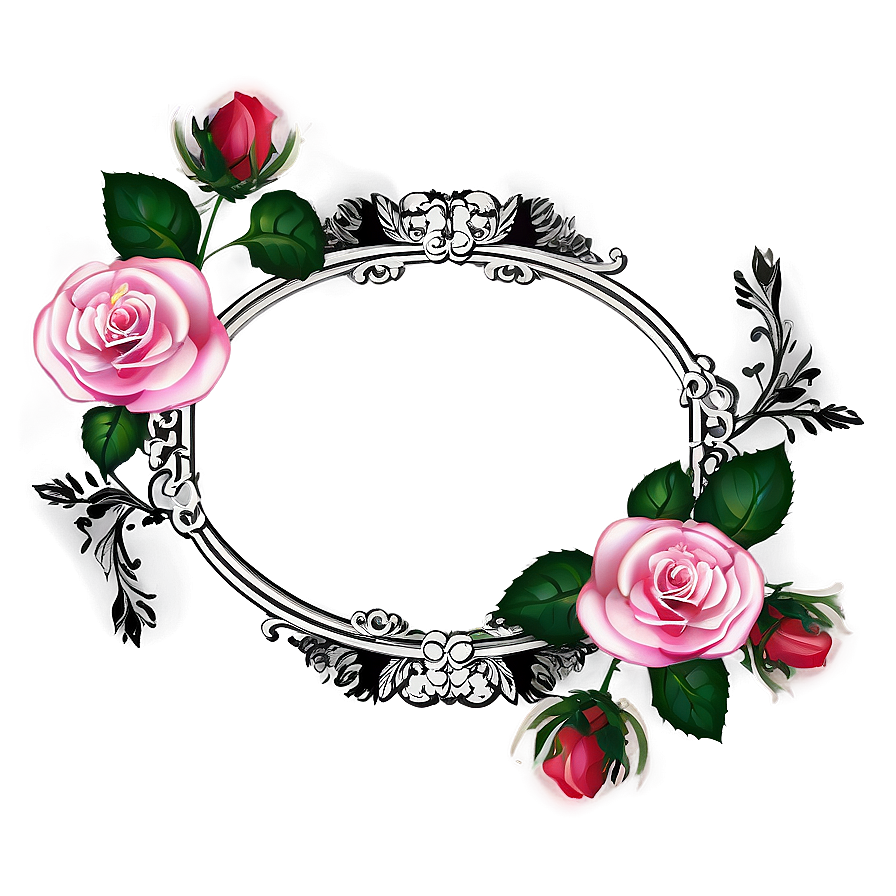 Rose Vector Frame Png Qfk PNG Image