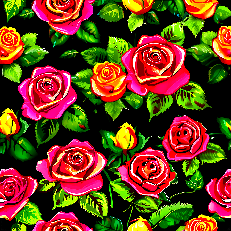 Rose Vector Mural Png 06292024 PNG Image