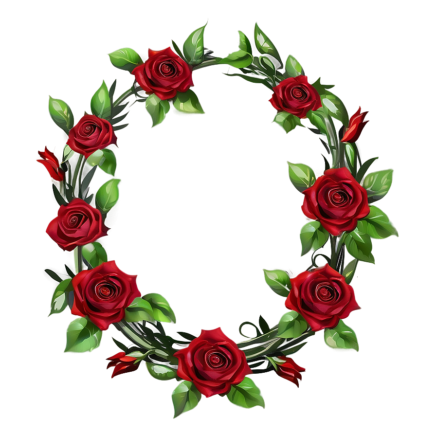 Rose Wreath Clipart Png Prv43 PNG Image