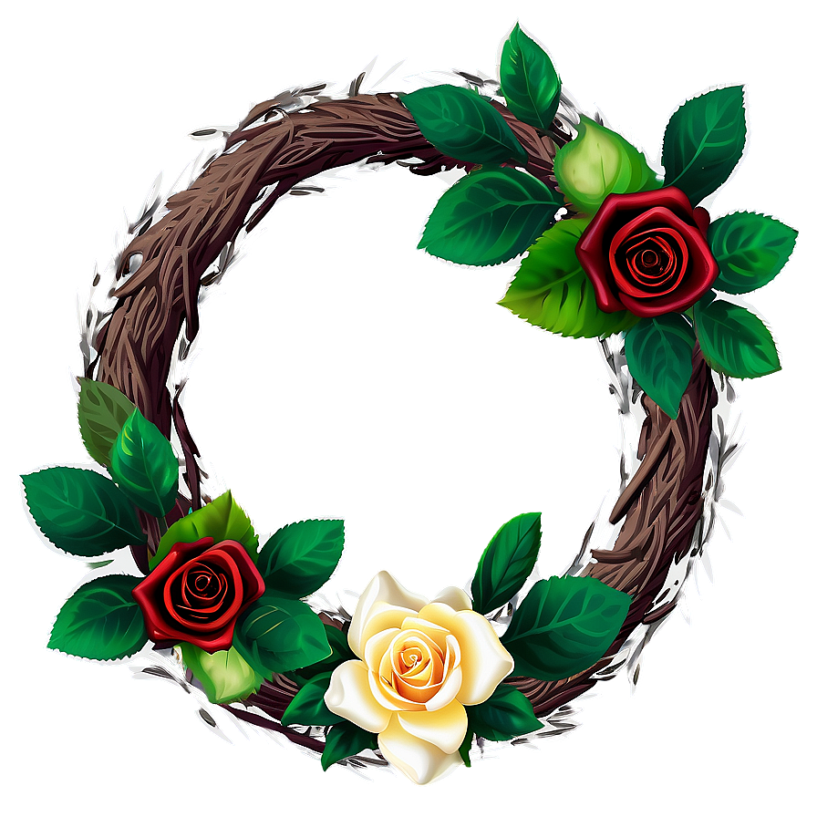 Rose Wreath Png Auk6 PNG Image