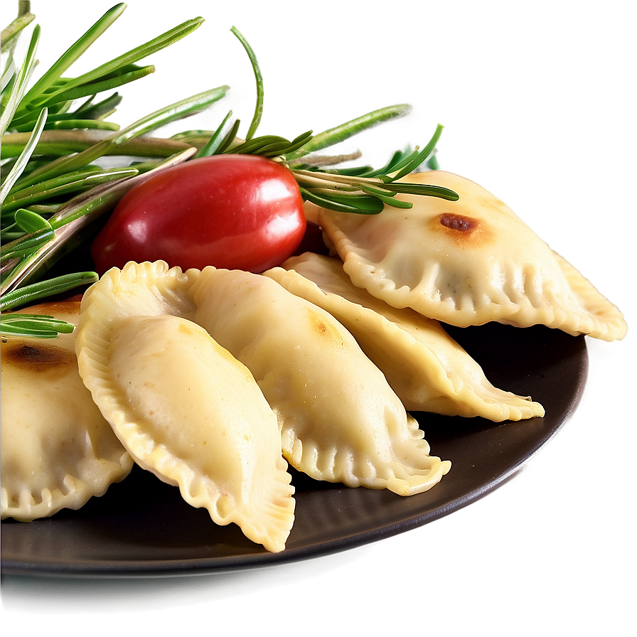 Rosemary And Garlic Potato Pierogi Png Fyl PNG Image