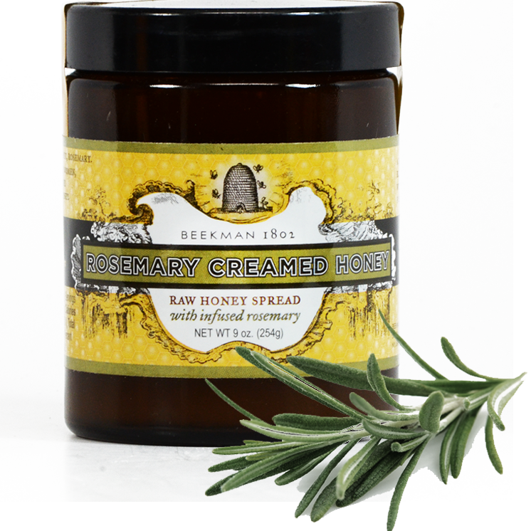 Rosemary Infused Creamed Honey Jar PNG Image