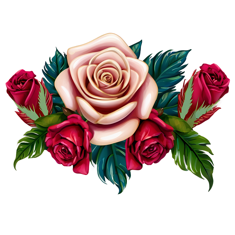 Roses And Feathers Png 8 PNG Image