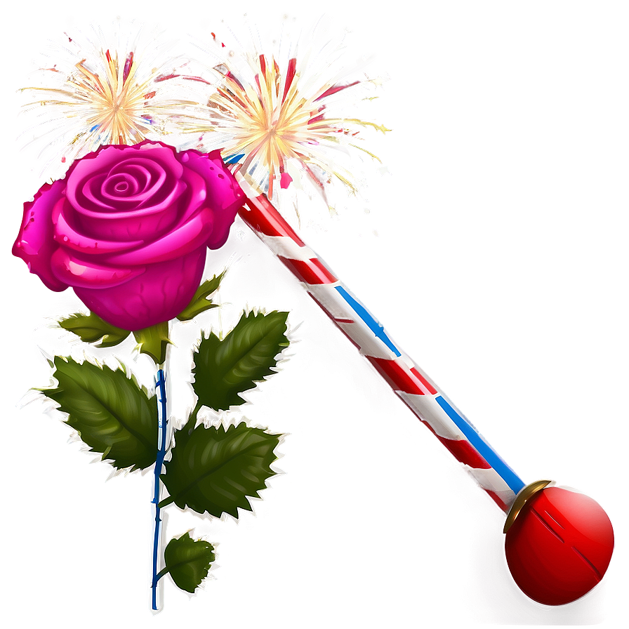 Roses And Fireworks Png 05042024 PNG Image