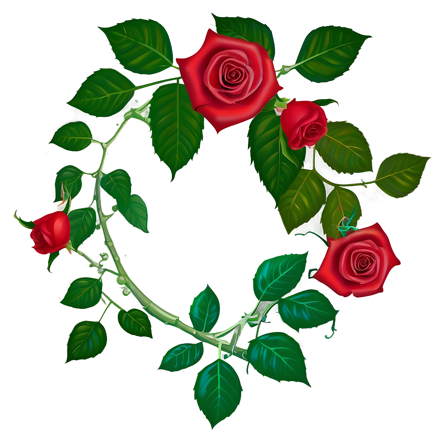 Roses And Ivy Png Bjy PNG Image