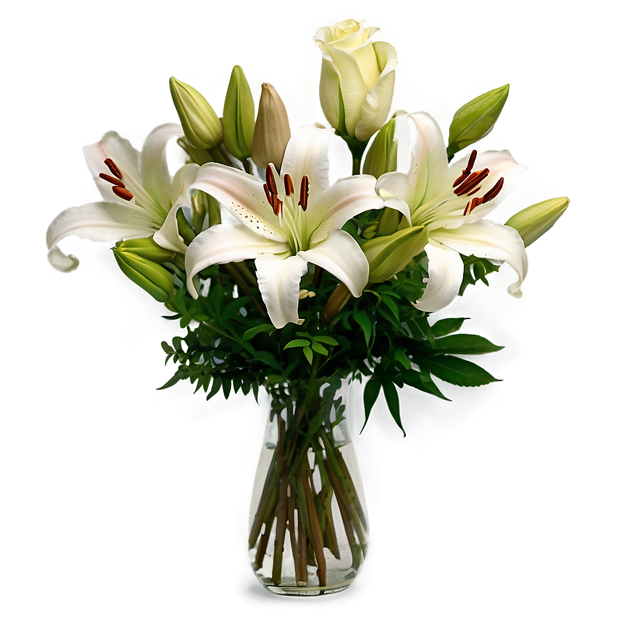 Roses And Lilies Bouquet Png 06212024 PNG Image